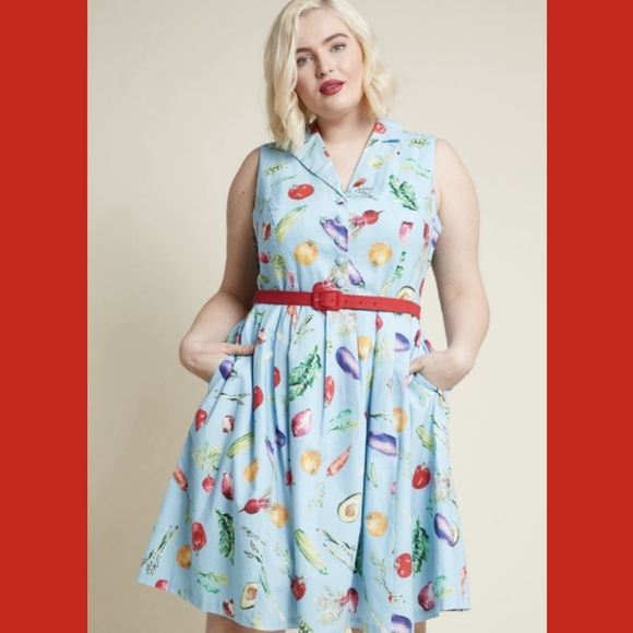 Modcloth Dresses & Skirts - NWT ModCloth Veggie Print Dress